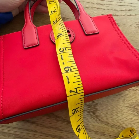 Tory Burch Ella Nylon Mini Tote - Brilliant Red - Picture 3 of 6